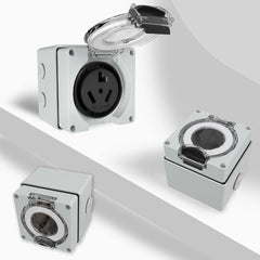 10-30R 30Amp Power Outlet Box with three different angles