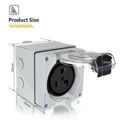 5-30R 30Amp power outlet box precise product size