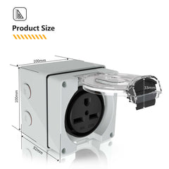 6-30R 30Amo power outlet box precise product size