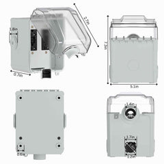 STARELO 20Amp Outdoor Electrical Outlet Box, Dual 5-20R WRTR GFCI Sockets, Outdoor Dust and Rain Resistant and Rust Resistant, Suitable for power plugs for lights, etc.UL,Listed.