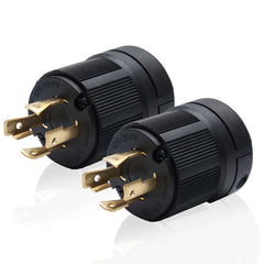 STARELO Locking Plug for Generator NEMA L14-30P Extension Cord End Male Plug 30A 125/250V 3 Pole 4 Wire Grounding Electrical Replacement Plug Industrial Grade UL Listed (NEMA L14-30P)