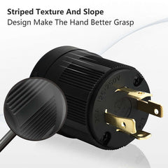 STARELO Locking Plug for Generator NEMA L14-30P Extension Cord End Male Plug 30A 125/250V 3 Pole 4 Wire Grounding Electrical Replacement Plug Industrial Grade UL Listed (NEMA L14-30P)