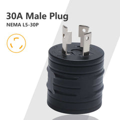 STARELO 30 Amp 3Prong RV Generator Adapter,NEMA L5-30P Twist Lock Male Generator Plug to TT-30R Female RV Outlet.(Black)