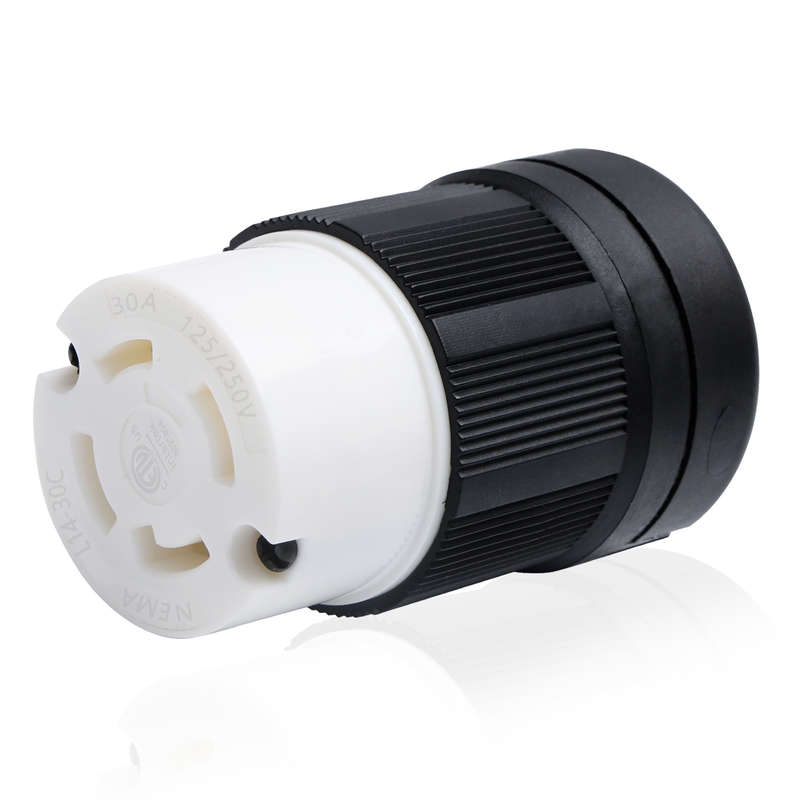 STARELO Locking Connector for Generator NEMA L14-30C Extension Cord End Female Connector 30A 125/250V 3 Pole 4 Wire Grounding Electrical Replacement Connector Industrial Grade ETL Listed.