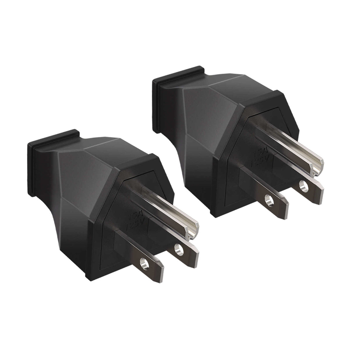 STARELO 10PCS Electrical Replacement Plug NEMA 5-15P Extension Cord Ends Black Shell 125V 15A 2Pole 3Wire.(Male)