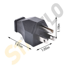 STARELO 10PCS Electrical Replacement Plug NEMA 5-15P Extension Cord Ends Black Shell 125V 15A 2Pole 3Wire.(Male)