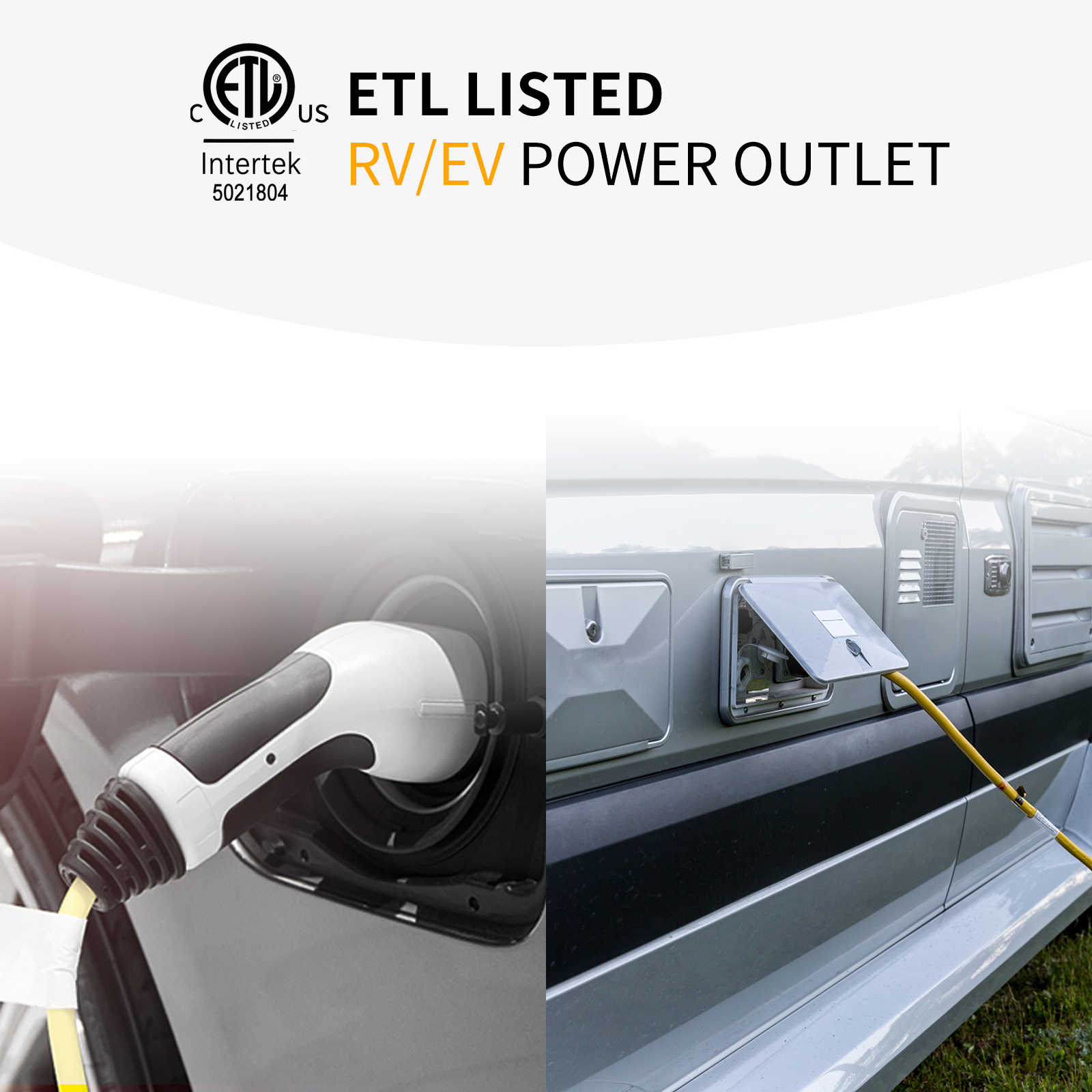 The 10-50R power outlet box can be used to charge RV EV
