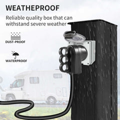 The 6-30R power outlet box has good waterproof performance