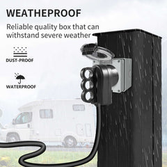 The 6-50R power outlet box has good waterproof performance