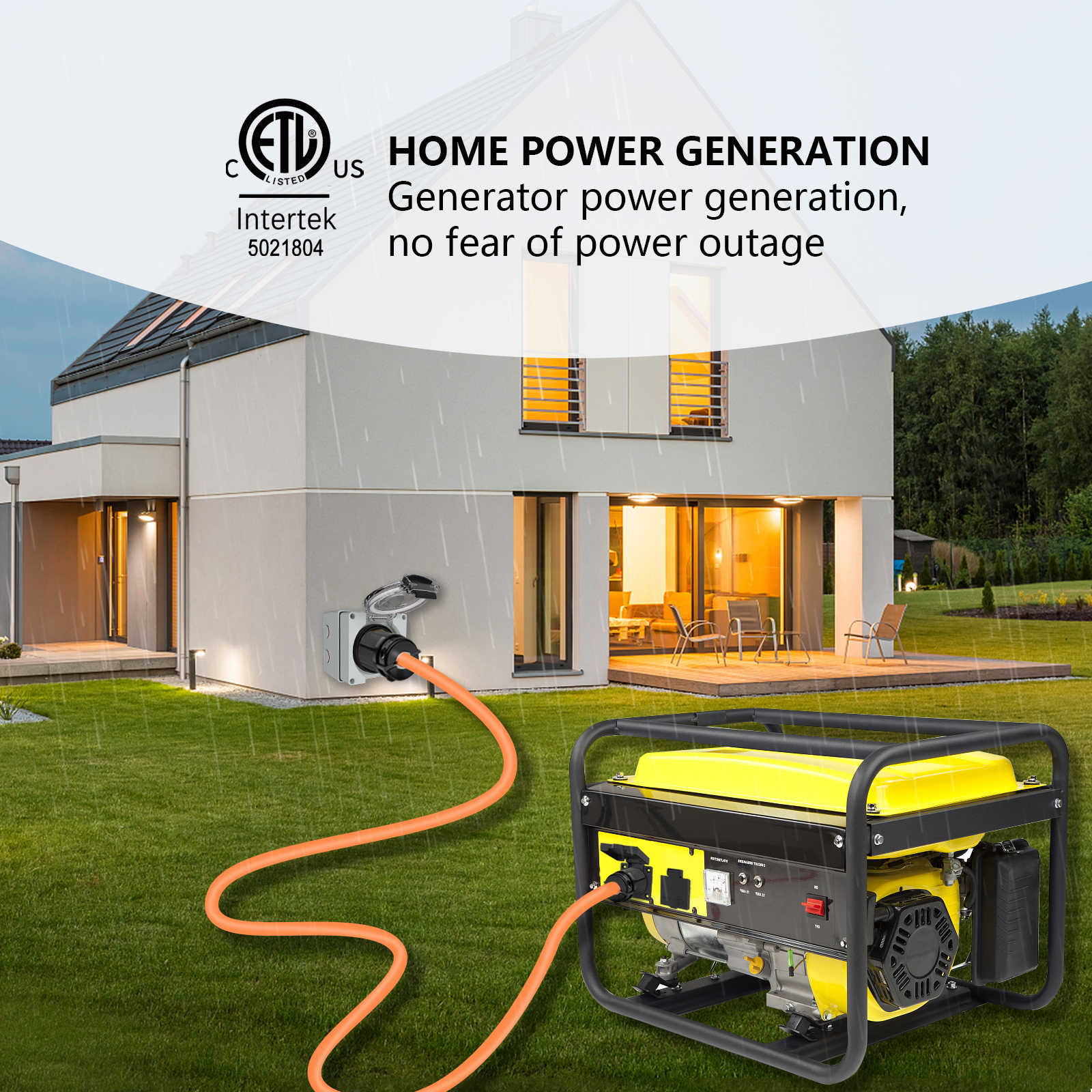 The L14-30C locking female plug box can be used in homehold power genaration