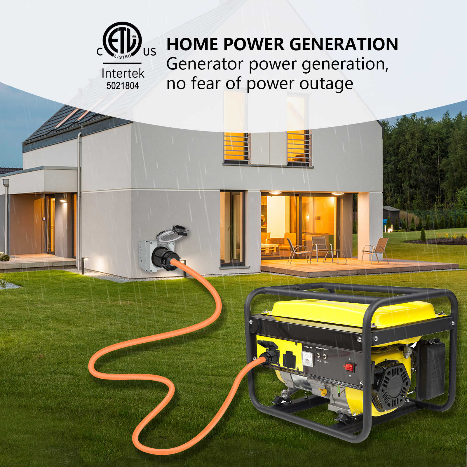 The L14-30P locking female plug box can be used on homehold power generation