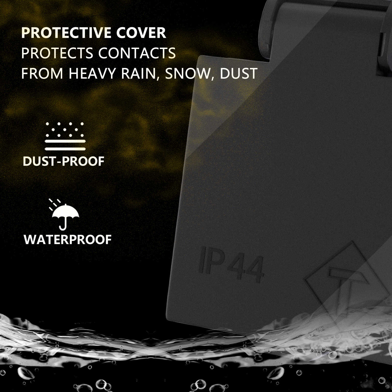 The cover can protect from heavy water snow and dust