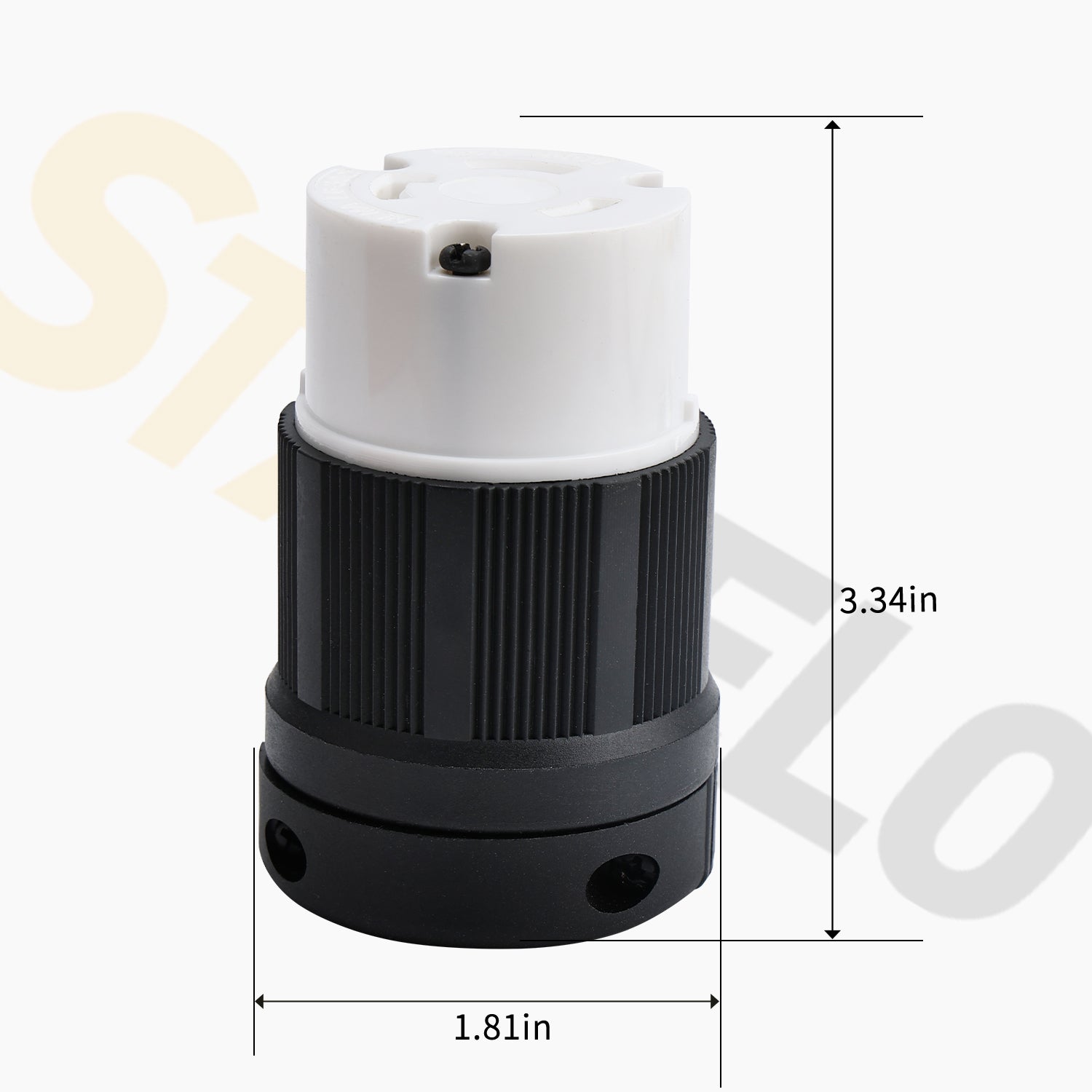 STARELO Locking Connector for Generator NEMA L6-30C Extension Cord End Female Connector 30A 250V 2 Pole 3 Wire Grounding Electrical Replacement Connector Industrial Grade UL Listed(NEMA L6-30C)