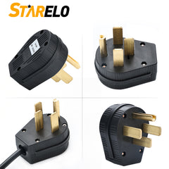 STARELO 14-30P & 14-50P Angle Plug, 30/50A 125/250V 3 Pole 4 Wire, Grounding, Straight Blade 4 Prong Male Plug, Heavy Duty Industrial Grade Power Plug,(14-30&50P)