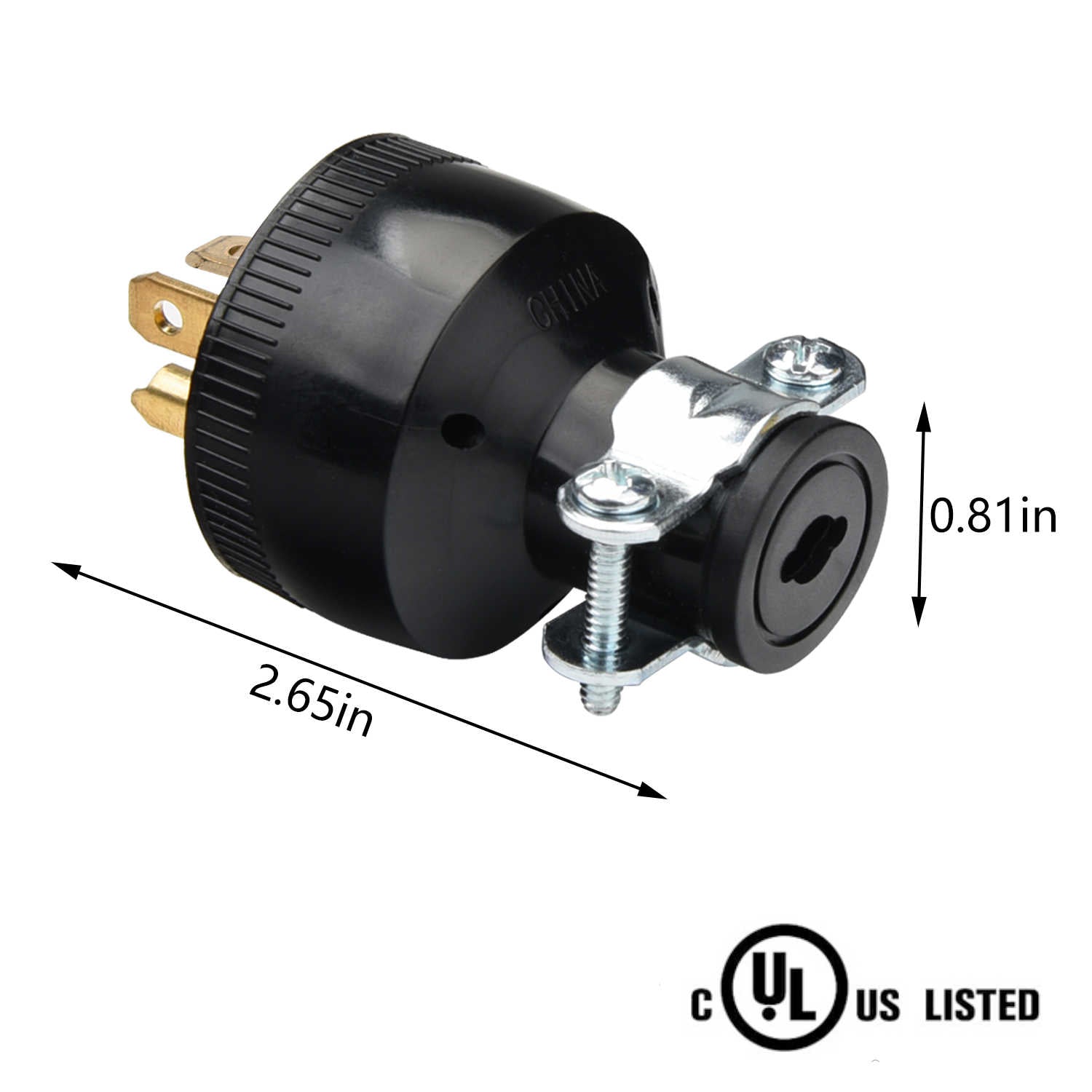 Electrical Replacement Plug Extension Cord End Black Shell 250V 20A 2Pole 3Wire 2