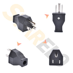 starelo extension cord ends 125v 15a 2 pole 3 wire male plug and female connector straight blade plug